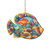 Set of 2 Vivid Tropical Fish Wooden Christmas Ornaments 5.5" - IMAGE 1