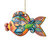 Set of 2 Coastal Paradise Fish Wooden Christmas Ornaments 5.5" - IMAGE 1