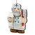 Set of 2 Dentist Santa Wooden Christmas Ornaments 5.5" - IMAGE 1
