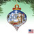 Set of 2 Snow Family Nativity Onion Shaped Wooden Christmas Ornaments 5.5" - IMAGE 4