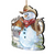 Set of 2 Cowboy Snowman Wooden Christmas Ornaments 5.5" - IMAGE 1