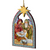 Set of 2 Birth Holy Cradle with Star Wooden Christmas Ornaments 5.5" - IMAGE 1