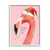 "Flamingo All The Way" White Framed Christmas Wall Art, 11" x 14" - IMAGE 1