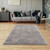 4' x 6' Gray Solid Rectangular Shag Area Throw Rug - IMAGE 2