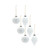 Set of 6 White Snowflake Porcelain Christmas Ornaments 5.5" - IMAGE 1