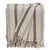 Beige and White Woven Handloomed Striped Throw Blanket 52" x 67" - IMAGE 1