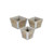 Set of 3 Brown and Gray Handmade Square Tapered Planter 8.25" - IMAGE 1