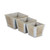 Set of 3 Brown and Gray Handmade Square Tapered Planter 8.25" - IMAGE 5