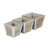 Set of 3 Brown and Gray Handmade Square Tapered Planter 8.25" - IMAGE 6