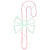 LED Lighted Candy Cane with Bow Outdoor Christmas Decoration - 28" - Red and Green - IMAGE 2