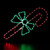 LED Lighted Candy Cane with Bow Outdoor Christmas Decoration - 28" - Red and Green - IMAGE 4