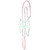 28" Green and White LED Lighted Candy Cane with Bow Christmas Window Silhouette - IMAGE 5