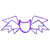 LED Lighted Bat 4-Function Halloween Window Decoration - 24" - Purple Lights - IMAGE 2