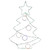 28" LED Lighted Christmas Tree with Ornaments Window Silhouette - IMAGE 2