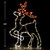 LED Rope Lighted Reindeer Silhouette Outdoor Christmas Decoration - 24" - White and Red Lights - IMAGE 5