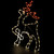 LED Rope Lighted Reindeer Silhouette Outdoor Christmas Decoration - 24" - White and Red Lights - IMAGE 5