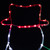 LED Rope Lighted Snowman Silhouette Christmas Yard Decoration - 28" - White and Red Lights