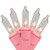 100-Count Clear Mini Christmas Light Set - 20.25' Pink Wire - IMAGE 1