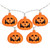 10-Count LED Jack-O-Lantern Halloween Light Set - 3', Warm White Lights, Clear Wire - IMAGE 1