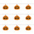 LED Pumpkin Halloween Light Set - Warm White - 4' Clear Wire - 10ct