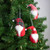 Plush Gnomes Christmas Ornaments with Striped, Plaid and Snowflake Hats - 4.5" - IMAGE 2