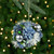 Frosted Pinecone and Berries Christmas Ball Ornament - 5.5" - Blue - IMAGE 1