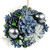 Frosted Pinecone and Berries Christmas Ball Ornament - 5.5" - Blue - IMAGE 2