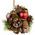 Berry and Pinecones Mixed Foliage Frosted Christmas Ball Ornament - 5.5" - IMAGE 5