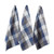 Checkered Rectangular Dishtowels - 28" - Blue and Gray - Set of 3 - IMAGE 1