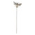 Textured Bee Outdoor Garden Stake - 37.5" - Silver and Gold - IMAGE 1