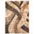 5.25' x 7.25' Abstract Swirl Rectangular Area Throw Rug - Gray and Brown - IMAGE 1