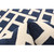 2.5' x 5' Checkered Rectangular Outdoor Area Throw Rug - Blue and White