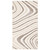 2.5' x 5' Abstract Rectangular Area Throw Rug - White and Brown - IMAGE 1