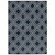 7.75' x 10' Geometric Pattern Rectangular Area Throw Rug - White and Navy Blue - IMAGE 1
