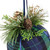 Tartan Plaid Pine Needle Christmas Ball Ornament - 4" - Green and Blue - IMAGE 3