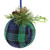 Tartan Plaid Pine Needle Christmas Ball Ornament - 4" - Green and Blue - IMAGE 4