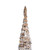 LED Lighted Snowy Rattan Christmas Cone Tree Decorations - 39.5" - Set of 3