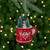 4.25" Christmas Trees and Snowman in a Cup Glass Ornament - IMAGE 1