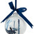 Moose Glass Christmas Ball Ornament - 4" - White and Blue - IMAGE 4
