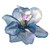 Artificial Magnolia Flower Clip-On Christmas Ornament - 7" - Iridescent Blue - IMAGE 1