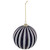 4" Blue and White Striped Glass Christmas Ornament - IMAGE 4