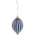5.75" Blue and White Striped Finial Glass Christmas Ornament - IMAGE 4