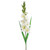 Gladiolus Artificial Floral Spray - 36.5" - White - IMAGE 1