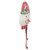 22" Lighted Snowman Wearing a Red Frosted Hat with Pine Christmas Tree Topper - IMAGE 4