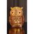 LED Lighted Diamond Cut Owl Decorative Jars - 6.5" - Amber - Set of 2 - IMAGE 2