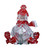 Snow Man Candy Jar - Clear and Red - 7.75" - Set of 4 - IMAGE 3