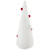 Plush Christmas Cone Tree with Pompom Ornaments - 11" - White and Red - IMAGE 6