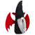 Vampire Halloween Gnome with Bat Wings and Fangs - 17" - IMAGE 3