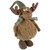 Whimsical Standing Moose with Plaid Scarf Christmas Decoration - 13" - IMAGE 1