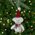 Skiing Snowman with Santa Hat and Plaid Scarf Christmas Ornament - 9.5" - IMAGE 1